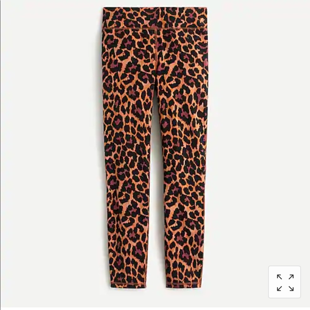 J crew 7/8 high-rise leggings in leopard